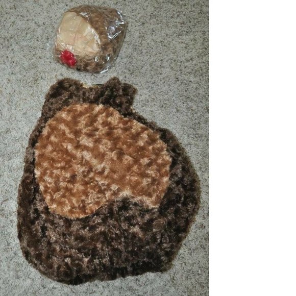 Toddler Reindeer Rudolph Halloween Costume 18/24 mths Christmas Plush Vest, Hood - Picture 2 of 5